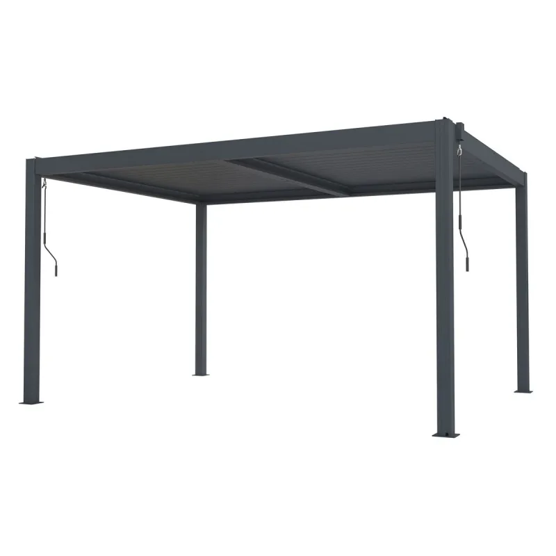 Bioklimatická pergola G21 Austin 4x3 m, antracitová hliníková