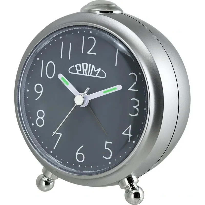 PRIM Šedý budík Alarm Simply - C01P.3796.7092.A SKLAD