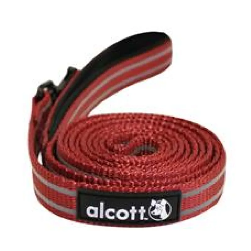 Alcott reflexní vodítko pro psy, červené velikost M