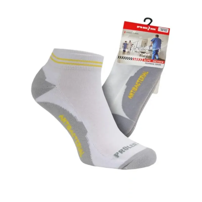 Reis X-Active W športové ponožky 3 PACK bielo-šedé