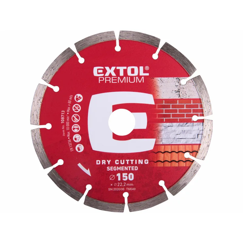 Diamantový rezný kotúč segmentový, 150mm, EXTOL PREMIUM