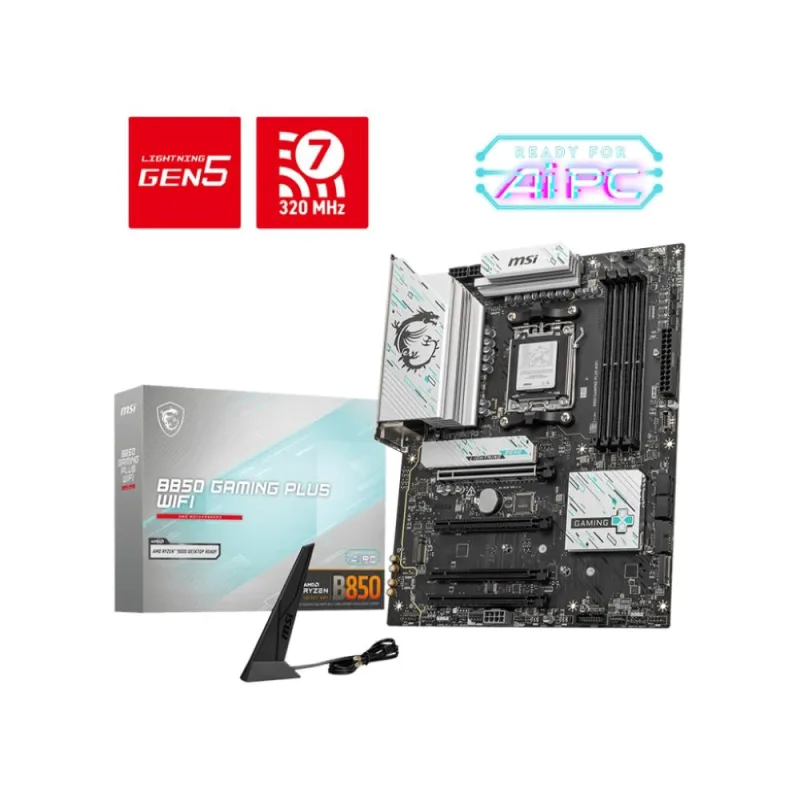 MSI MB Sc AM5 B850 GAMING PLUS WIFI, AMD B850, 4xDDR5, 1xDP, WiFi, …