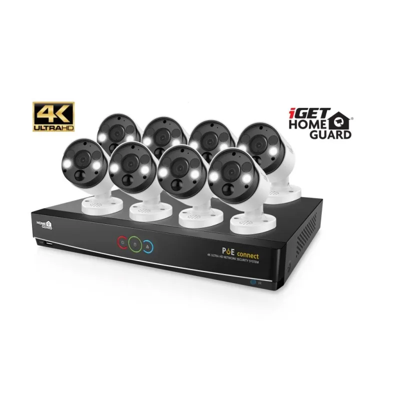 iGET HGNVK164908 - Kamerový UltraHD 4K PoE set, 16CH NVR + 8x IP 4K…