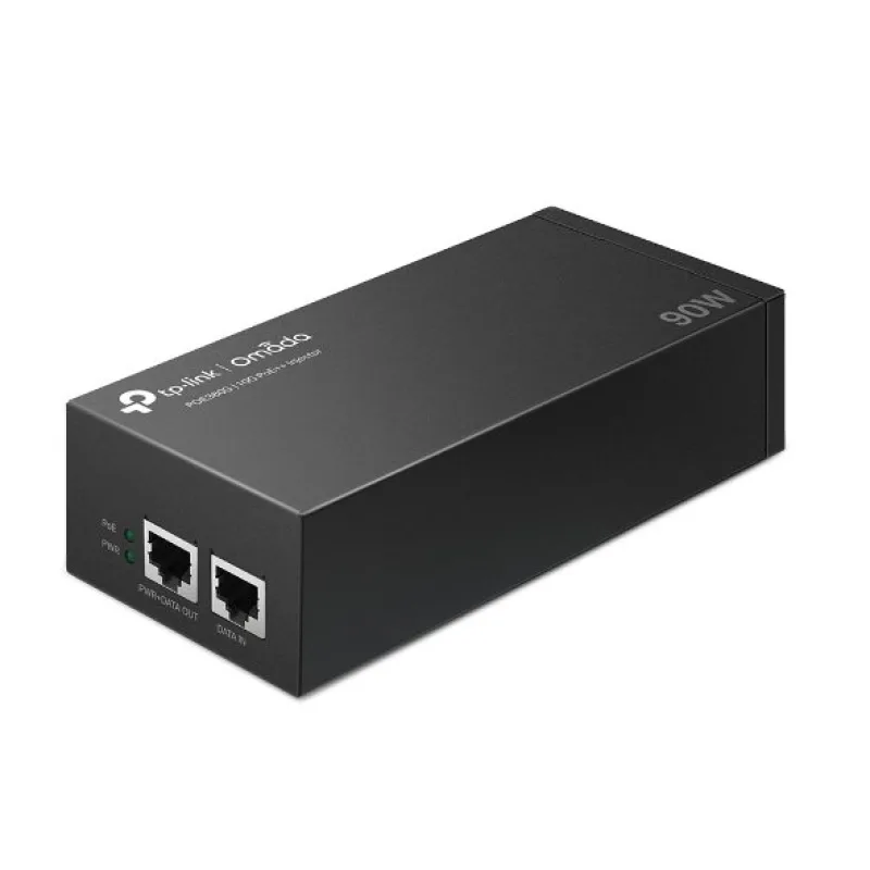 Omada 10G PoE++ Injector Adapter PORT: 1× 10Gbps PoE Port, 1× 10Gbps Non…