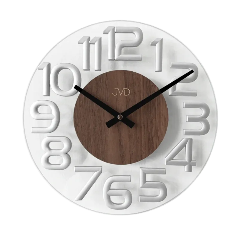 JVD Luxusní skleněné nástěnné designové hodiny JVD HT098.4