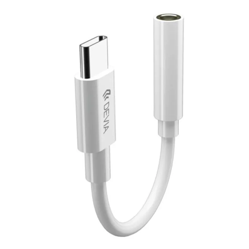 Devia Smart Series Adapter USB-C to 3.5mm - White 6938595354113