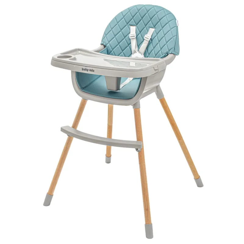 Jedálenská stolička Baby Mix Freja wooden dusty green
