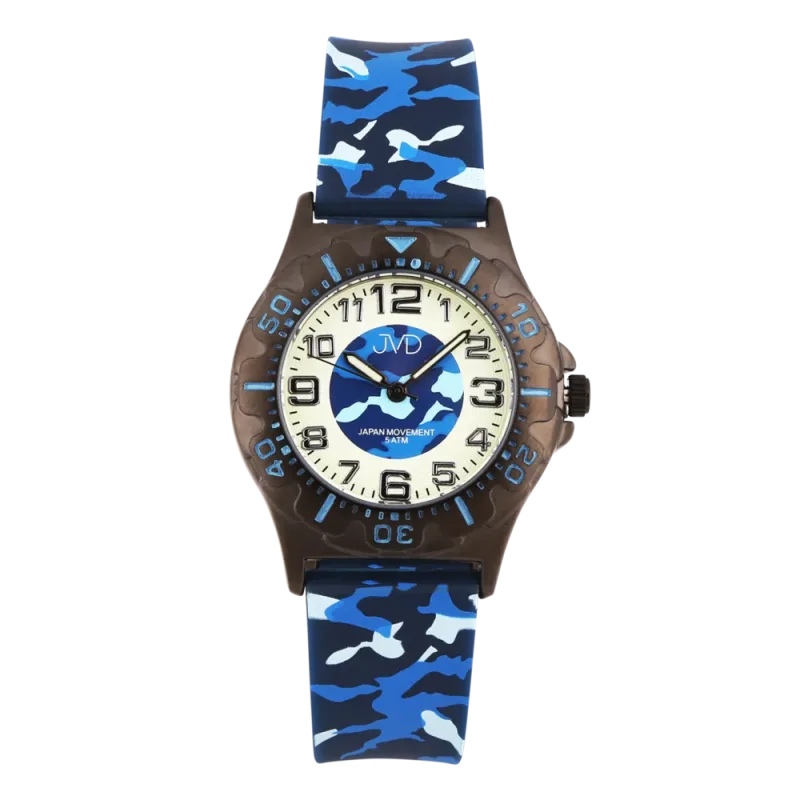 JVD Dětské chlapecké maskáčové sportovní hodinky JVD JZ8005.2