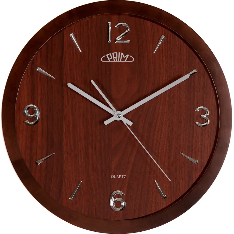 MPM Dřevěné nástěnné hodiny PRIM Wood Style III E07P.3886.54