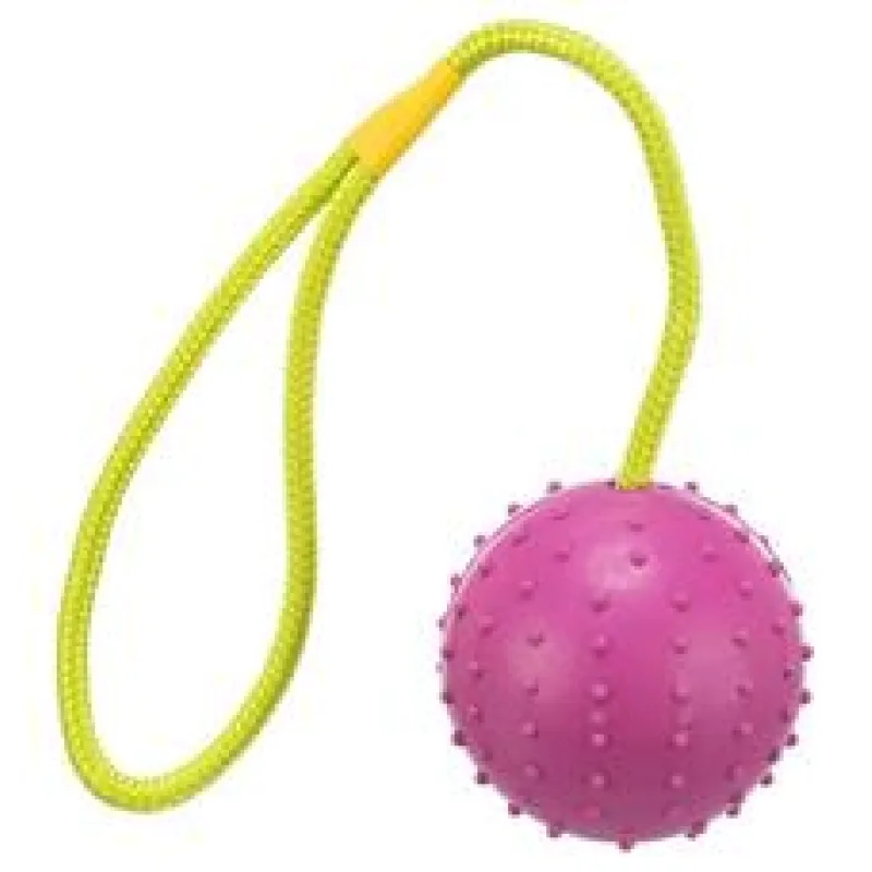 Vrhací míč hrbolatý na šňůře 7cm/30cm