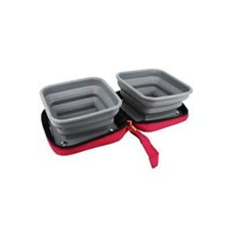 Miska skládací 2v1 BIVOUAK 2x700ml červená Zolux 2x700ml červená