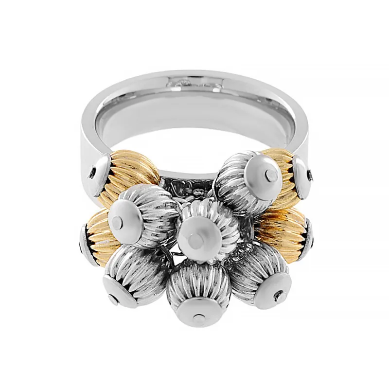 Nerezový prsten 5910 (velikost 57) - stříbrnozlaté barvy