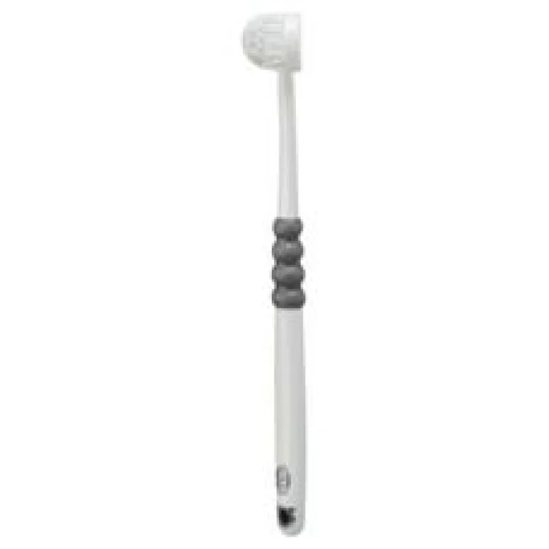 Tříhlavý zubní kartáček pro psy/kočky, 18 cm, bílá/šedá 1 ks