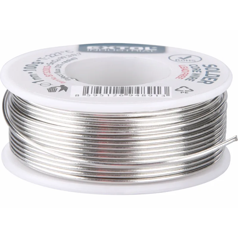 Cín na spájkovanie ⌀1mm, 100g, EXTOL INDUSTRIAL