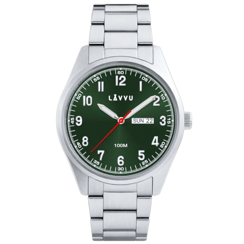 LAVVU Ocelové pánské hodinky FOSEN Green LWM0312