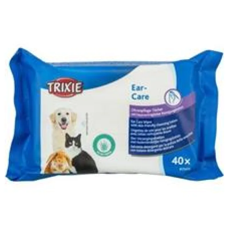 Ear Care, vlhčené ušní ubrousky s Aloe Vera 40 ks aloe