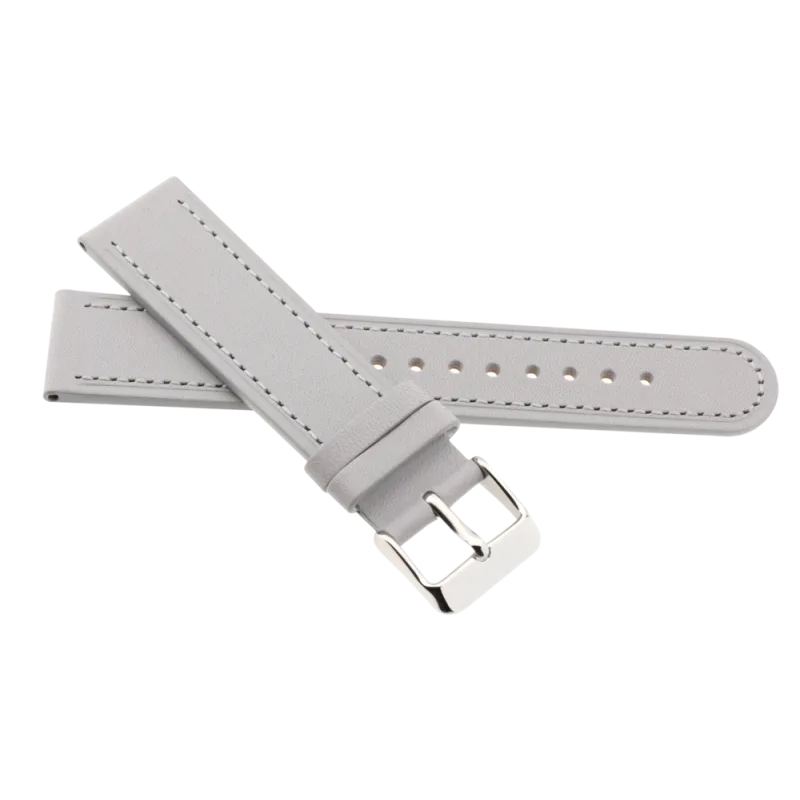 JVD Kožený unisex šedivý řemínek na hodinky R41614/12