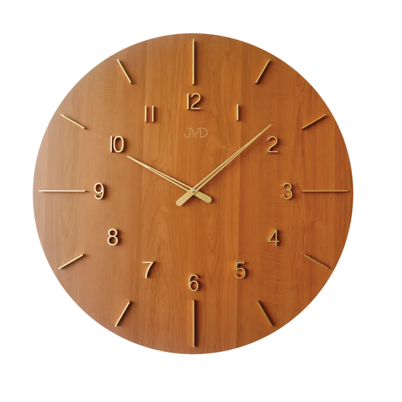 JVD Obrovské designové dřevěné nástěnné hodiny průměr 70cm JVD HC701.1