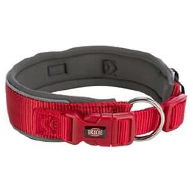 PREMIUM obojek extra široký, červená/grafit M-L: 40-48 cm/40 mm