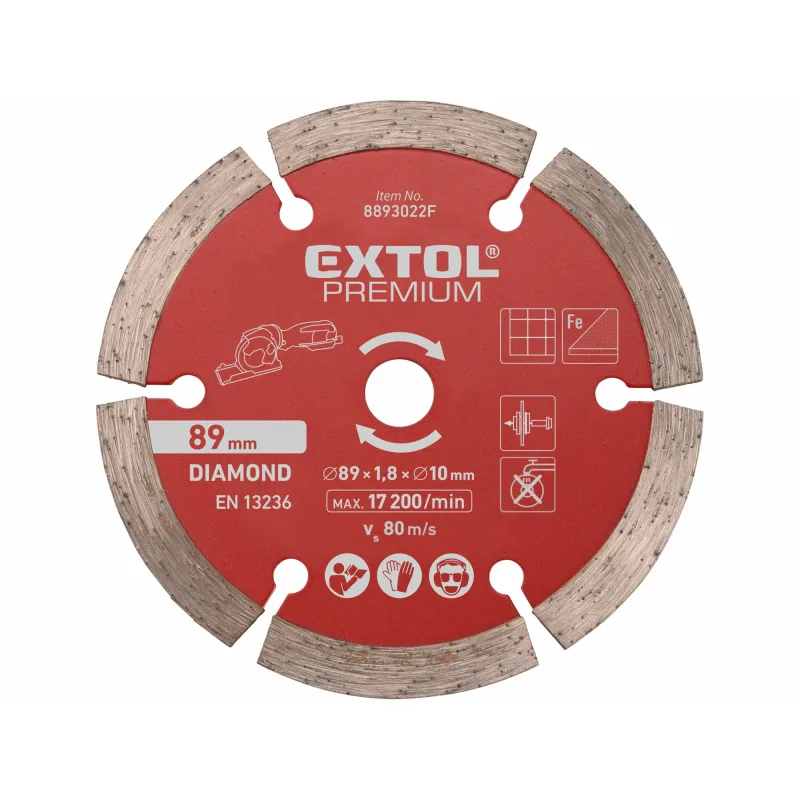 Kotúč diamantový, Ø89mm, pre 8893022, EXTOL PREMIUM