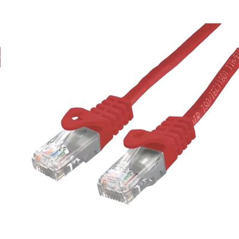 Kábel C-TECH patchcord Cat6, UTP, červený, 0, 25 m CB-PP6-025R