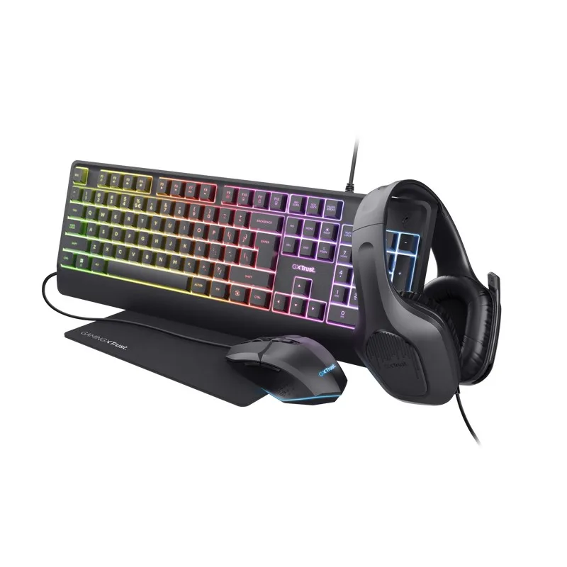 TRUST Sada sluchátka + myš + klávesnice + mousepad GXT 792 Quadrox 4v1…