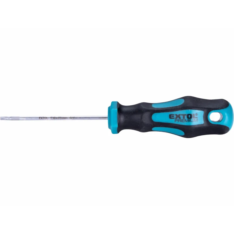 Skrutkovač TORX, magnetický, T10x75mm, CrV, EXTOL PREMIUM