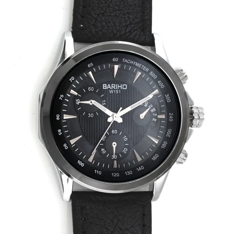 MPM Decentní pánské hodinky s chronografem a koženým řemínkem W01X.10768.F