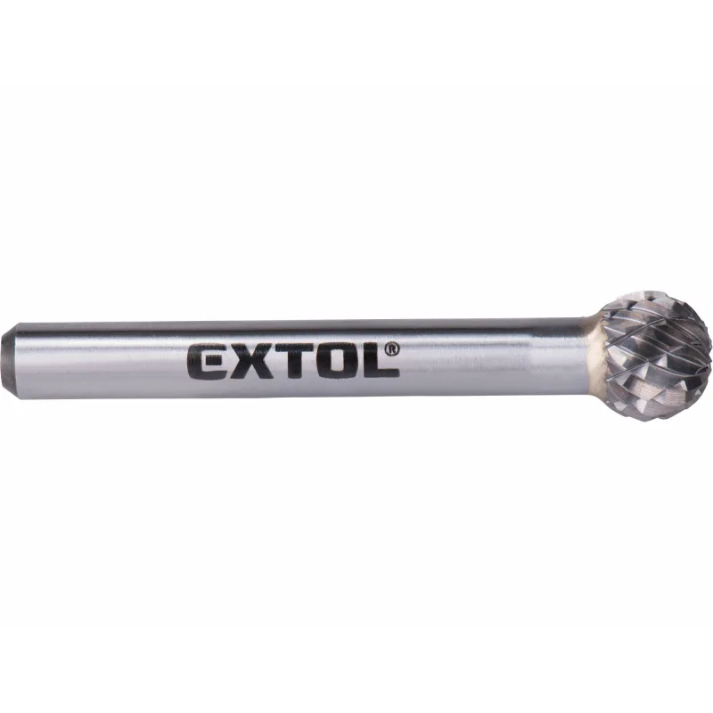 Fréza karbidová guľovitá, ⌀10mm, stopka ⌀6mm, EXTOL INDUSTRIAL
