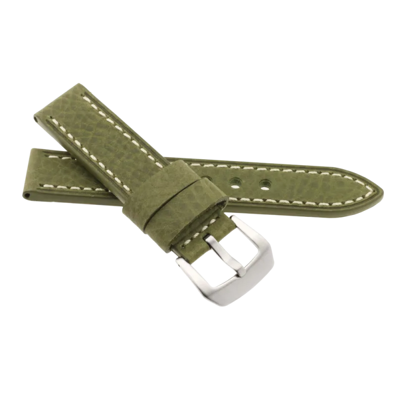 JVD Kožený unisex zelený řemínek na hodinky R41218/22