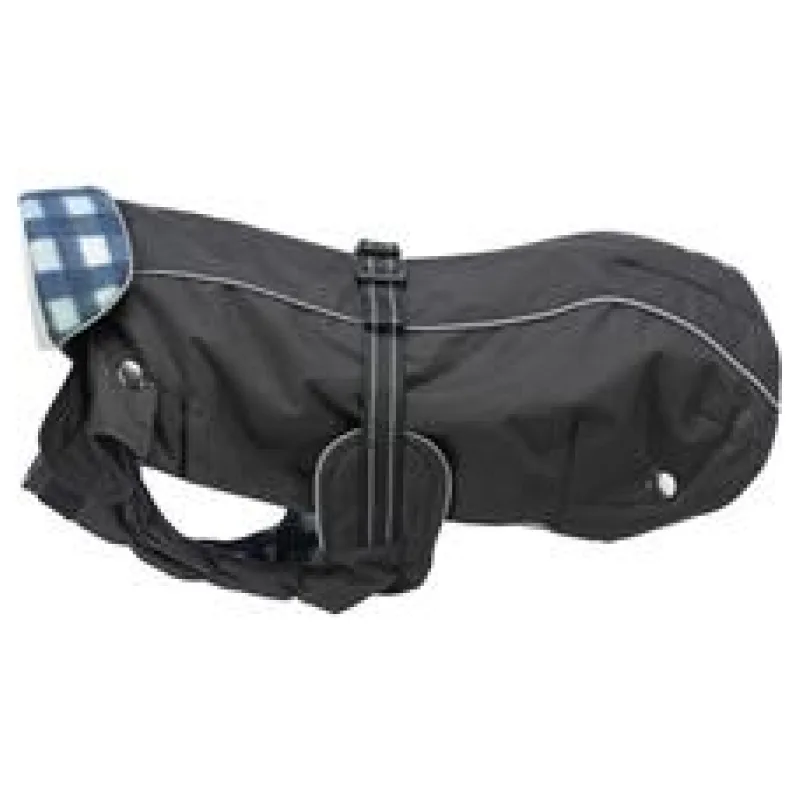 Outdoorový kabátek ROUEN 2v1, střih buldok, černá/modrá S: 34 cm