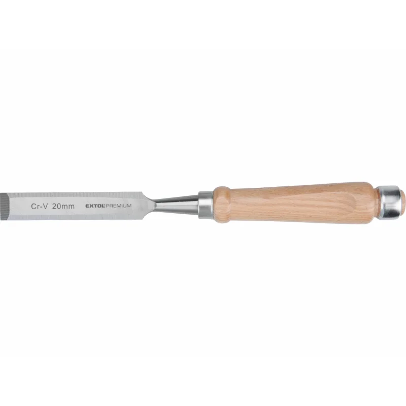 Dláto s drevenou rukoväťou, 20mm, dĺžka 280mm, CrV, EXTOL PREMIUM
