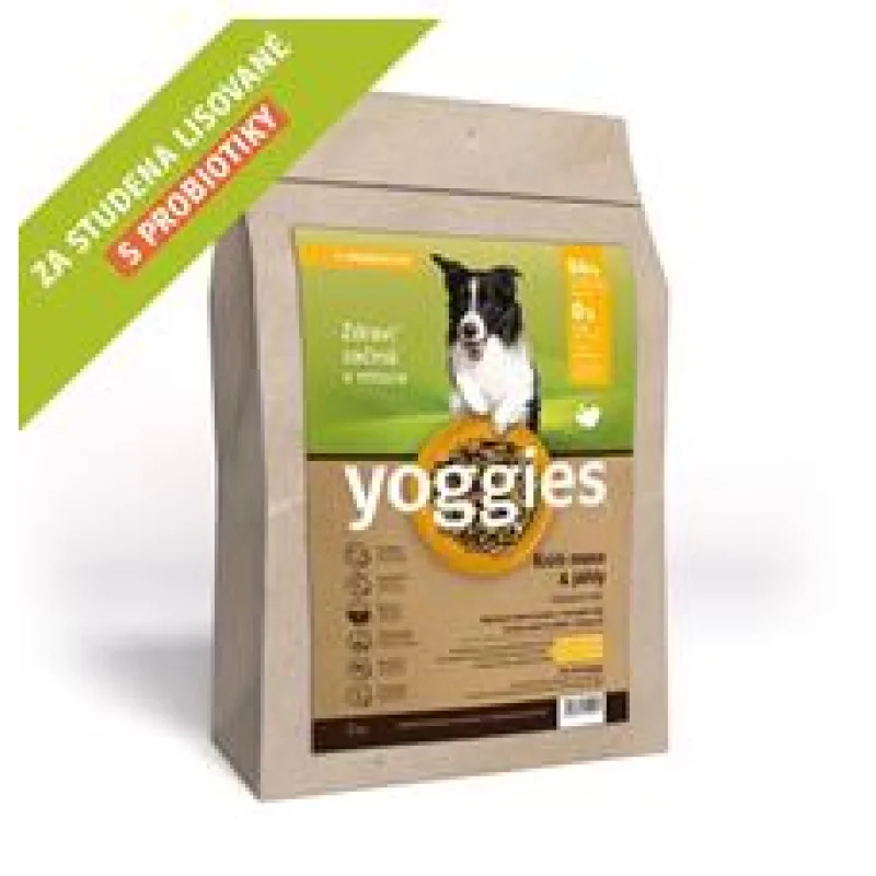 Monoproteinové granule Yoggies s krůtím masem a jáhly, lisované za studena s probiotiky 15 kg