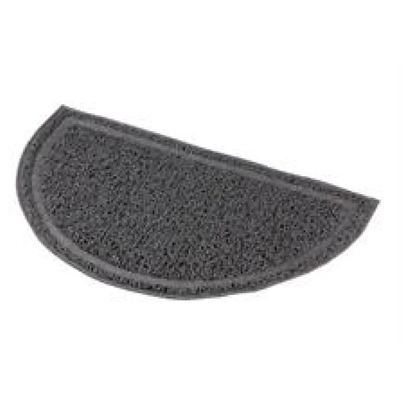Půlkruhová PVC předložka šedá k WC 59x35 cm