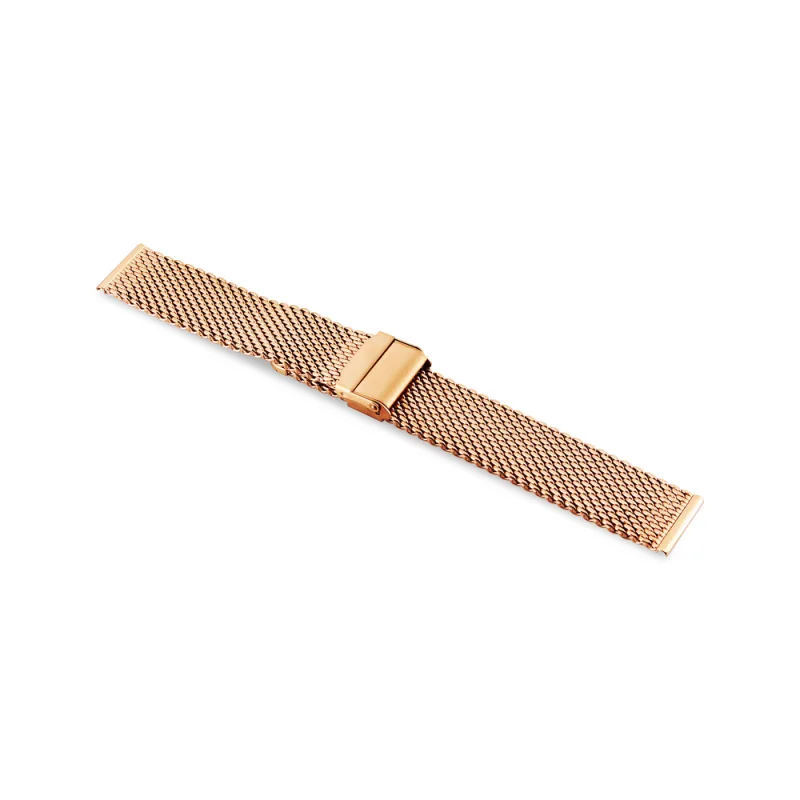 JVD Dámský kovový řemínek na hodinky rose gold Kovový tah KT MILANRO/20