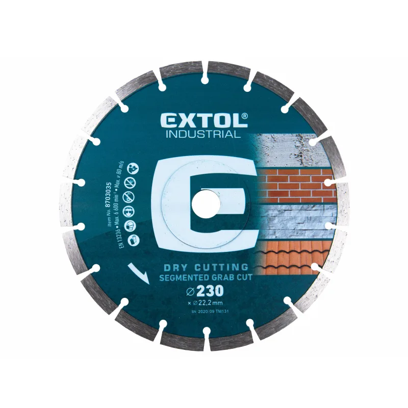 Diamantový rezný kotúč Grab Cut, 230mm, EXTOL INDUSTRIAL