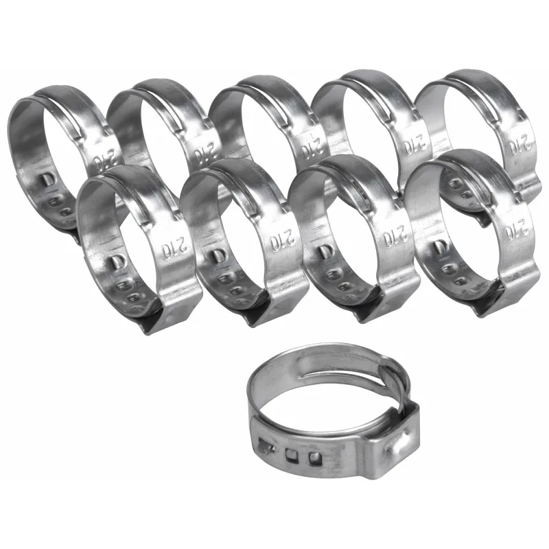Spona na 1/2" pneumatickú hadicu, 10ks, ⌀17.8mm - 21.0mm, antikoro, EXTOL PREMIUM