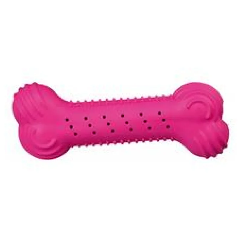Chrastící kost přírodní guma 11 cm