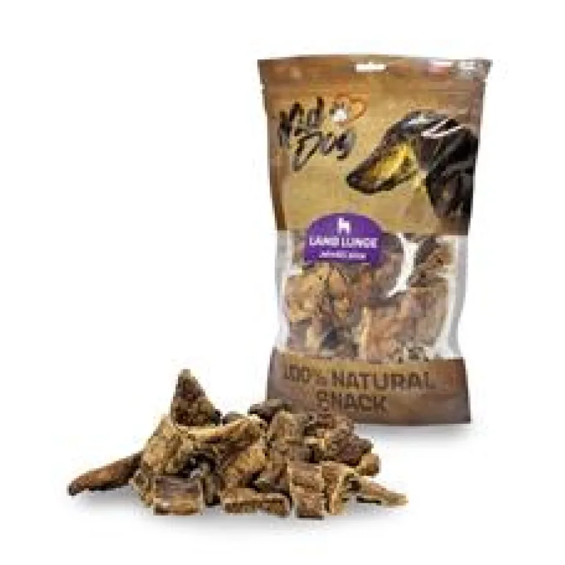 KIDDOG 100% Natural Snack, jehněčí plíce 2-4 cm 300g