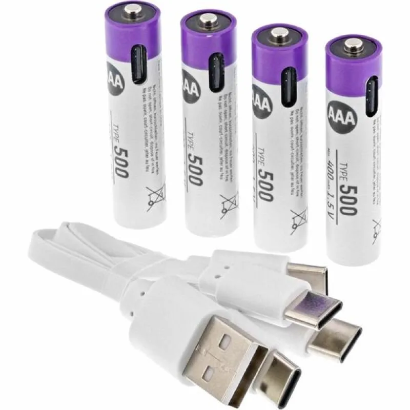 Baterka ANSMANN nabíjacia AAA (4ks) 500mAh Li-Ion (HR03), nabíjanie cez…