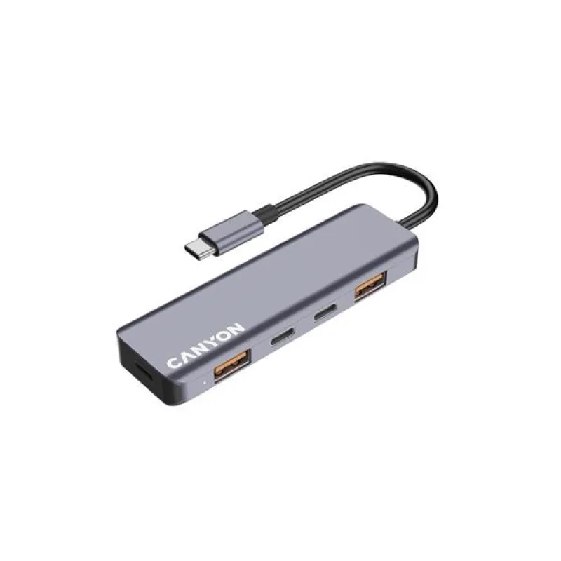 Canyon DS-18, USB-C Hub, 5 portov, 1x USB-C 5V DC nabíjanie, 2x USB-C,…