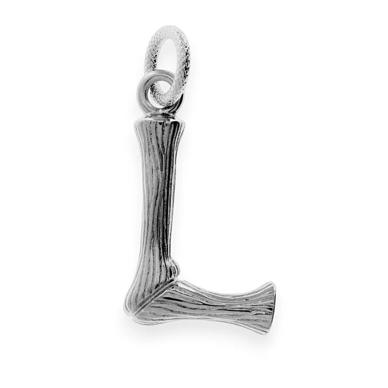 MPM Ocelový unisex nerezový přívěsek "L" 70213 - stříbrné barvy