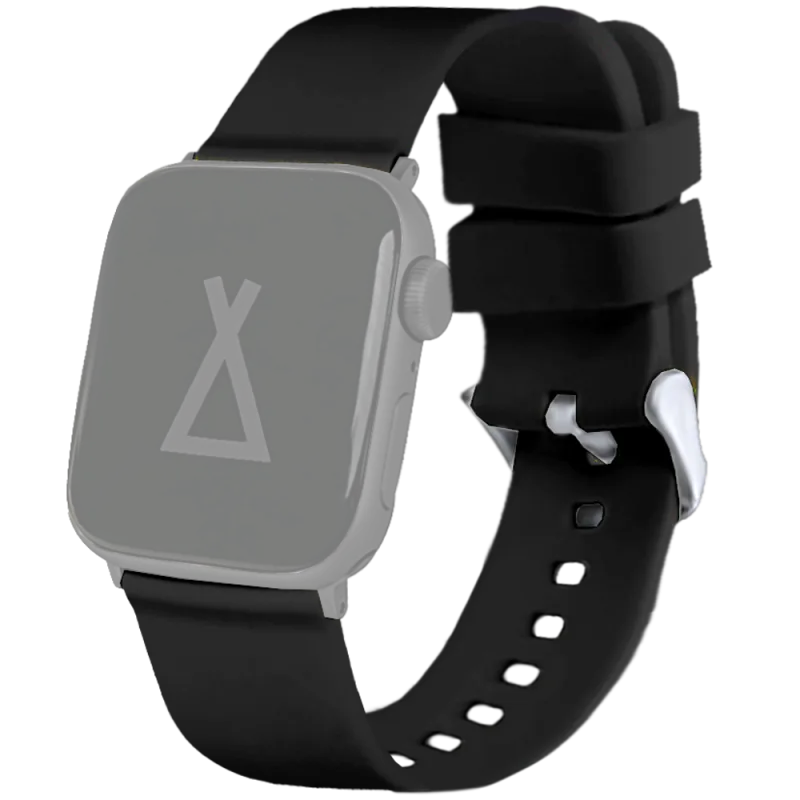 LAVVU Černý silikonový řemínek na hodinky pro APPLE WATCH 38-40 mm LSXBBB1