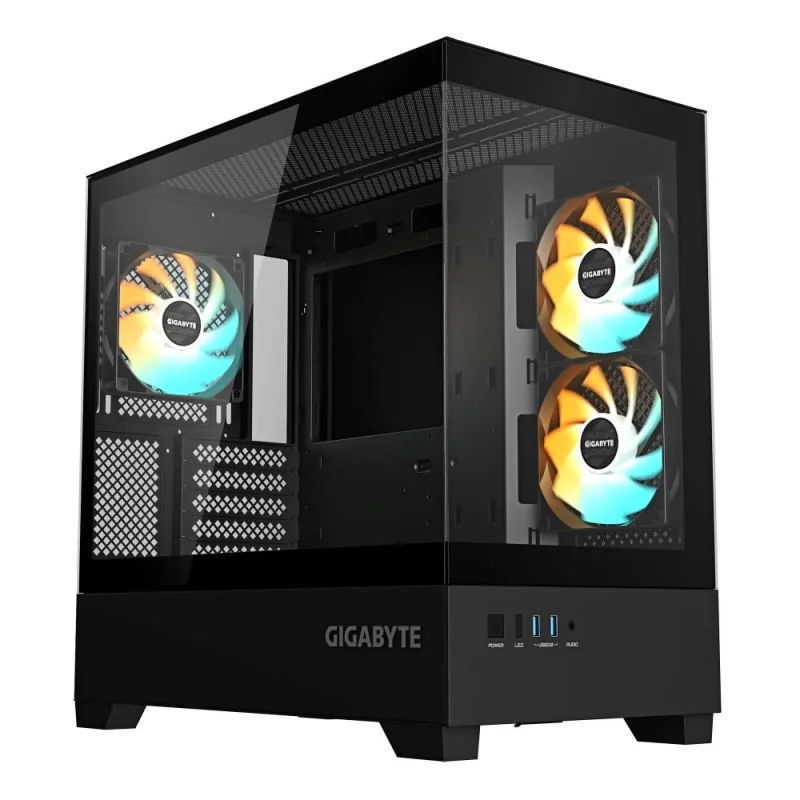 GIGABYTE C201 PANORAMIC/ Midi Tower/ Transpar./ Čierna GB-C201P