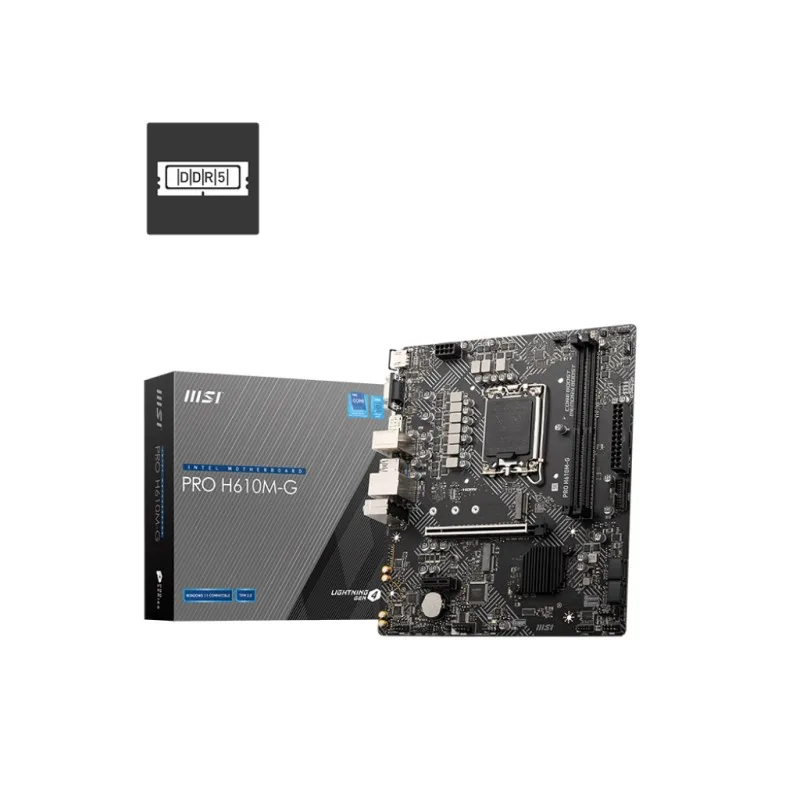 MSI MB Sc LGA1700 PRO H610M-G, Intel H610, 2xDDR5, 1xDP, 1xHDMI, …
