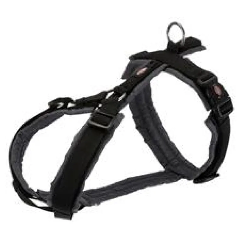 Premium trekingový postroj - černá/grafit L:hruď:70-85cm/25mm