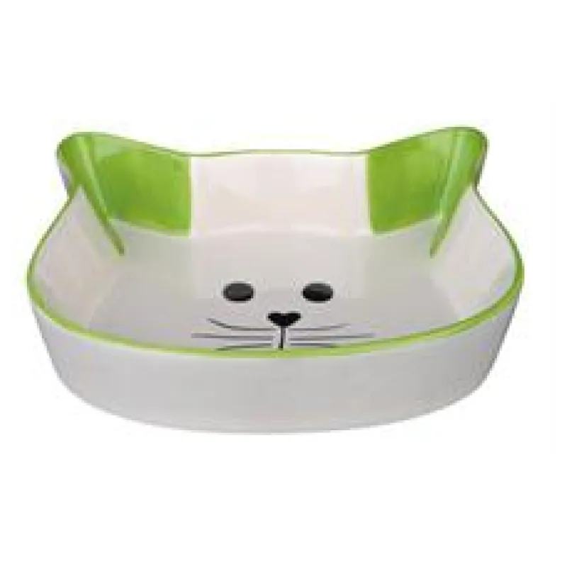 Keramická miska tvar kočičí hlava bílo/ modrá 0,25 l/ 12 cm