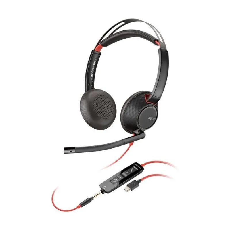 Poly Blackwire 5220 náhlavní souprava, 3.5 mm jack + USB-C/ A adaptér, …