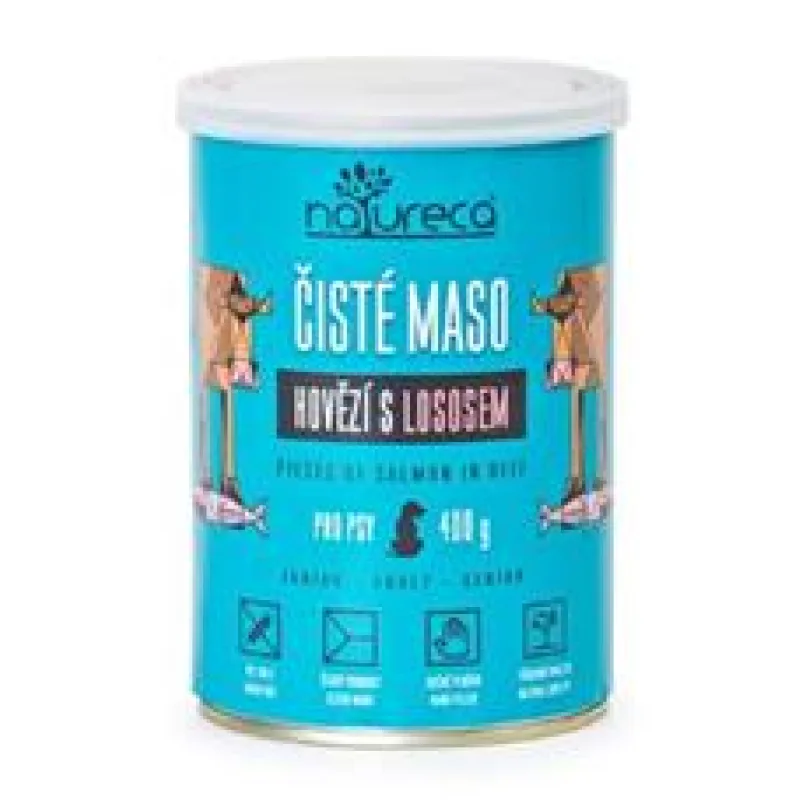 NATURECA konz. hovězí s lososem pro psy 800g