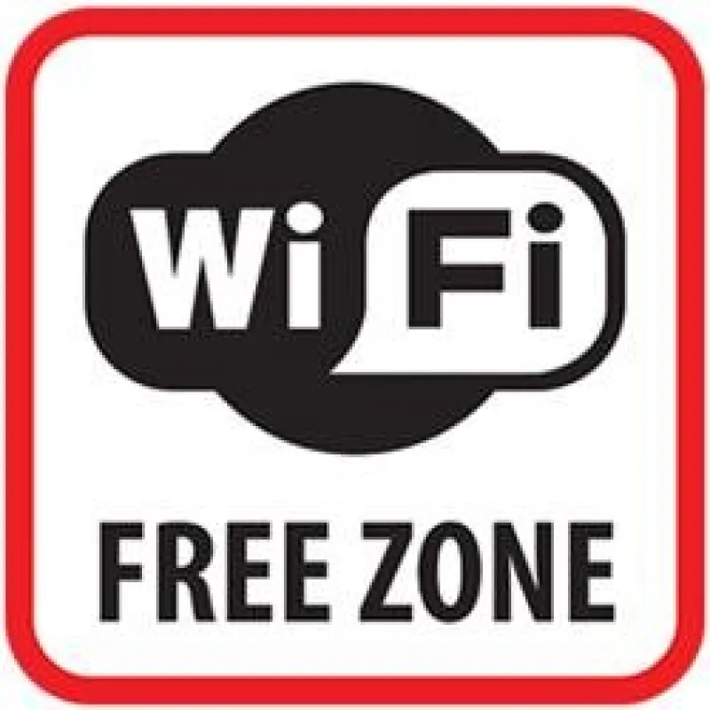 Výstražná samolepka SK - WiFi Free Zone IPCAM-WIFI